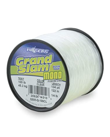 Hi-Seas Grand Slam Monofilament Line, 100 lb / 45.3 kg Test.039 in / 1.00 mm Dia, Clear, 133 yd / 122 m (GSM-Q-100CL)