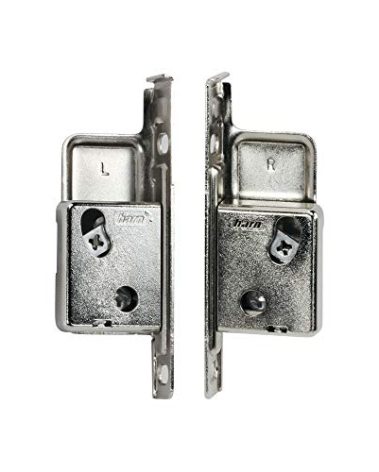 Rok Hardware Harn Impaz Drawer Box Slide Runner Left/Right Clip On Screw On Front Fixing Bracket Pair (2 Pairs, Left/Right)