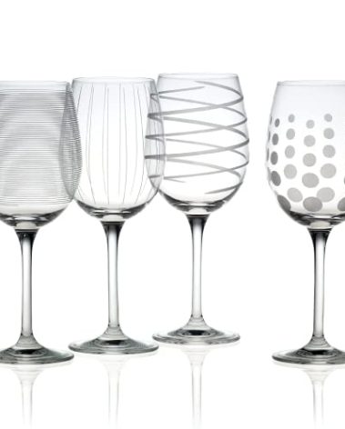 Mikasa Cheers White Wine Glasses Set of 4, 16-Ounce Elegant Glassware, Durable and Dishwasher Safe, Perfect for Everyday or Entertaining