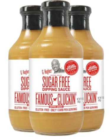 G Hughes Sugar Free, Famous Cluckin' Dipping Sauce - Sugar Free Sauces, Dipping Sauces, Sugar Free Special Sauce, Gluten Free Special Sauce for Chicken, Low Carb - 17 Oz (3-Pack)