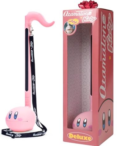 Otamatone Deluxe Japanese Musical Instrument Portable Music Synthesizer from Japan by Maywa Denki Studio Award Winning, Educational Fun Gift for Children, Teens & Adults - Kirby (English Manual)