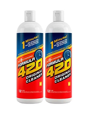 Formula 420 Cleaner - Glass, Metal and Ceramic - 12 Oz. Bottles. 2 Pack