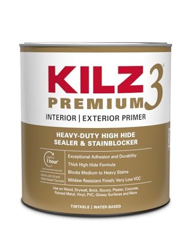 KILZ 3 Premium Primer, Interior/Exterior, 1 Quart