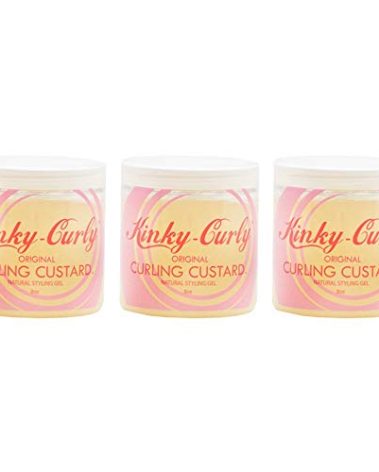 Kinky Curly Original Curling Custard Natural Styling Gel 8oz Pack of 3