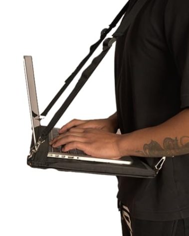 Subtle Wink Portable Laptop Harness for Walking – Adjustable Secure Walking Laptop Harness Easily fits upto-16-inch with Flexible Strap