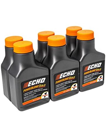 Echo Products, Echo 6450001G Power Blend Gold Oil Mix 50:1 for 2 stroke2cycle Outdoor Power Equipment, High Performance Semi Synthetic, Low Smoke Emission 2.6 fl oz (6 Pack), 6450001G 2.6 fl oz