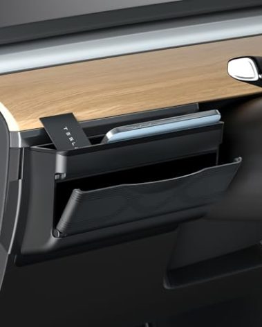 YQQHZQ for Tesla Model Y Accessories 2021-2024 Dashboard Storage Box, 2-in-1 Storage Spaces, Central Control Storage Boxes, Used as Eyeglasses Case, Key Case, Mini Car Glove Box, Privacy Save Boxes
