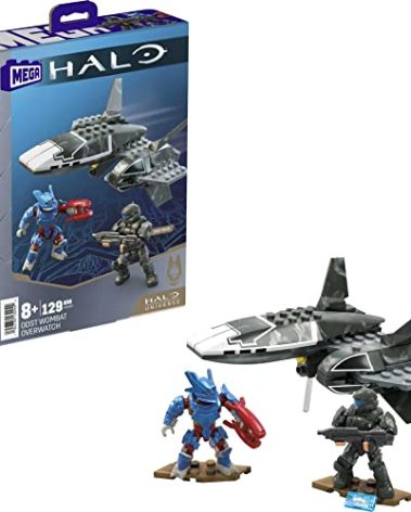 Mega Halo ODST Wombat Overwatch Vehicle Building Toy with 2 Micro Action Figures (129 pcs) (HMV51)