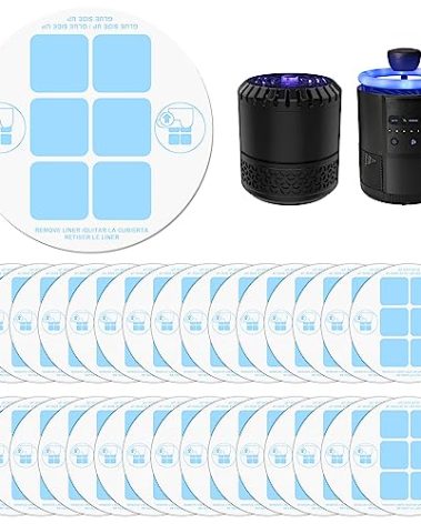 Qualirey 30 Pack Replacement Glue Cards Compatible with Dynatrap DT152 Indoor Insect Trap and Killer, 3.4 Inch Indoor Mosquito Trap Refills Sticky Glue Pads