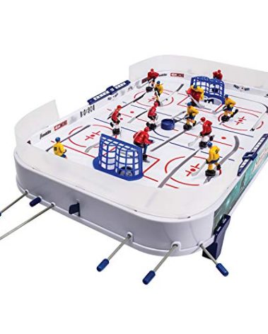 Franklin Sports Table Top Rod Hockey Game Set - Perfect Hockey Toy + Gameroom Game for Kids + Family - Mini Tabletop Rod Hockey Board + Pucks Included