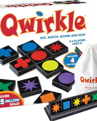 Qwirkle Board Game - Strategy Game for 2-4 Players Ages 6+ - Deluxe with Trays