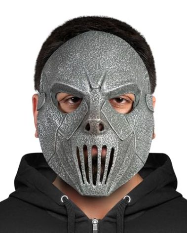 Zadin Rock Star Mask, Knot Mask, Fans Authentic Halloween Cosplay Costume, Heavy Metal Horror Performer Masks (Metalic)
