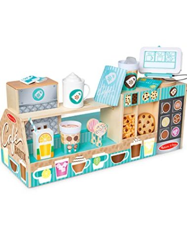Melissa & Doug Wooden Café Barista Coffee Shop (35 Pieces) - FSC Certified