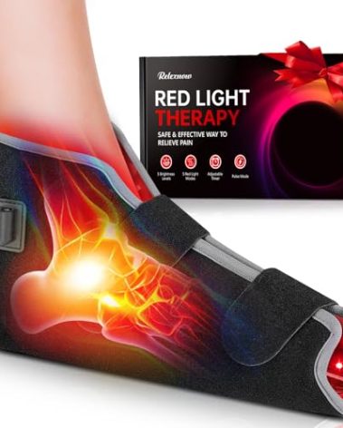 RELEXNOW Red Light Therapy for Foot, Near Infrared Light Therapy Shoe with Timer, 3-in-1 Chips & 99 Red Light Feet Therapy Wrap for Feet Ankle Heel Joint Comfort