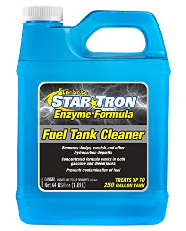 STAR BRITE Star Tron Fuel Tank Cleaner - Remove Sludge, Varnish & Other Deposits - Rejuvanate Old, Stale Fuel - Concentrated Formula Works In Gas Tanks & Diesel Tanks - 64 OZ (093664) , blue