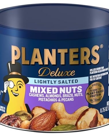 PLANTERS Lightly Salted Mixed Nuts, 8.75 oz canister