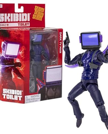SKIBIDI Toilet Deluxe Figure - Series 2, 6" Collectible Figures, YouTube Animation Sensation, Officially Licensed Toilet Merch - Dark TV Man