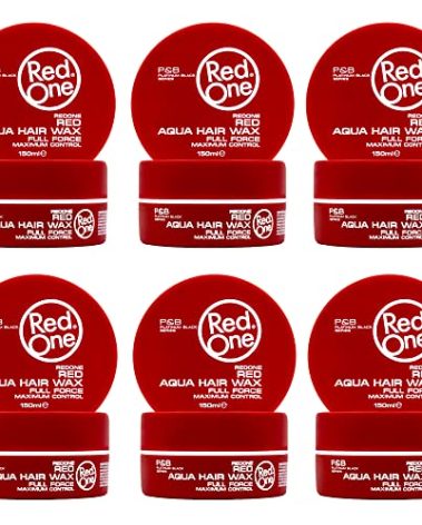 RedOne Aqua Hair Wax Maximum Hold Full Force Hair Gel, 150ml (6 pack) RED
