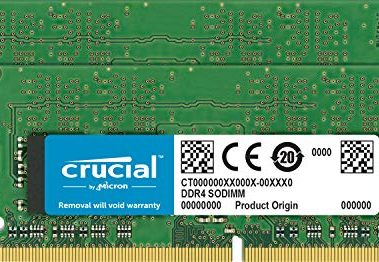 Crucial 16GB (2x8GB) 260-Pin 2666 MT/s DDR4 SODIMM Memory Module Kit for Mac Systems, CL=19 Unbuffered, Non-ECC, 1.2V