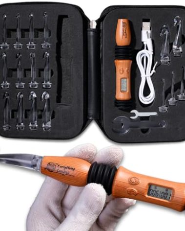 Everything Crochet Vintage Counting Crochet Hook Set with Light & Counter - Ergonomic for Arthritic Hands - Light up, Digital Stitch & Row Counter - 17 Size Interchangeable Hooks Kit - Cool Gift