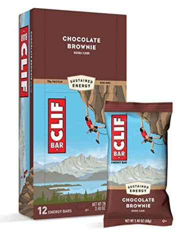 Clif Bars - Energy Bars - Chocolate Brownie Made with Organic Oats - Plant Based Food - Vegetarian - Kosher (2.4 Ounce Protein Bars, 12 Count) Packaging May Vary