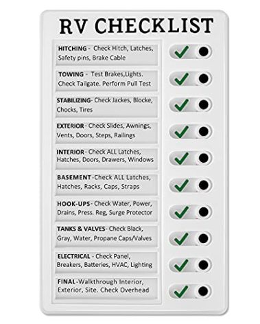 Zonon 1 Pack Rv Checklist Board to Do List Boards Plastic Chore Chart Memo Checklist Boards with Slider Portable Daily Affairs Detachable Schedule Planner for Home Office Check Items Accessories