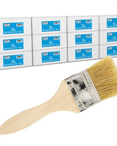 U.S. Art Supply 288 Pack of 2 inch Paint and Chip Paint Brushes for Paint, Stains, Varnishes, Glues, and Gesso