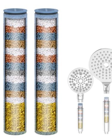 MakeFit Shower Head Filter Replacement Cartridge for SSJ781/DSSJ781/ DSSJ781-01 MakeFit Filtered Handheld Shower Head (2-PACK)