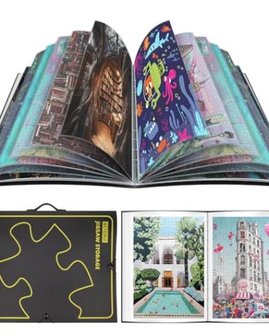 Puzzle Storage Folder for 1000 Pieces, Puzzle Organizer with 25 Pockets, Jigsaw Accessories