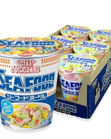 Nissin Cup Noodles Ramen Noodle Soup, Seafood, 2.68 Ounce (Pack of 6)