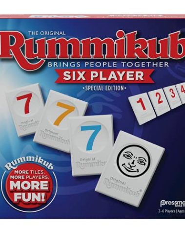 Rummikub Six Player Edition - The Classic Rummy Tile Game - More Tiles and More Players for More Fun! by Pressman , Blue