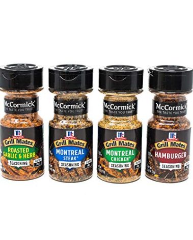 McCormick Grill Mates Spices, Everyday Grilling Variety Pack (Montreal Steak, Montreal Chicken, Roasted Garlic & Herb, Hamburger), 4 Count