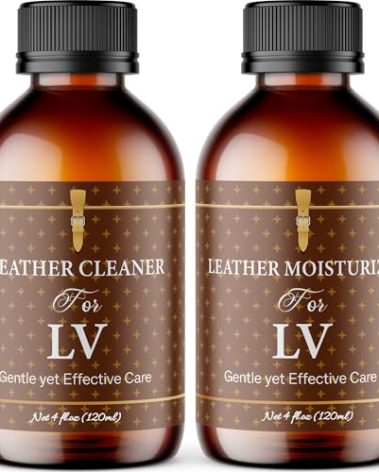 Leather Cleaner & Moisturizer Set for Louis Vuitton, Shine Your Louis Vuitton and Smell New, Gently Soften and Rejuvenate Vachetta Leather, Remove Stains & Cover Minor Scratches for All Luxury Brands