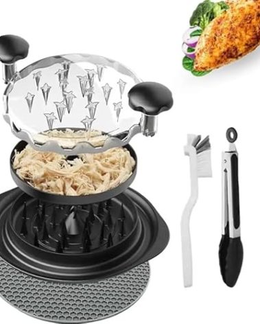 Giselles Chicken shredder tool twist, Visible chicken shredder machine, Chicken shredder twist, Ergonomic handle shredder Machine for meat, Shredder tool Twist with Non-Skid Base