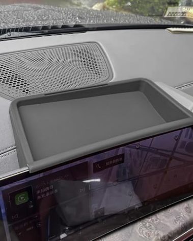 HGWEI Dash Storage Tray Compatible with 2023 2024 2025 2026 BMW X5/G05 X6/G06 X7/G07 Interior Accessories, Center Console Organizer Behind Screen 14.9 inch Dashboard Insert Holder Box, Black