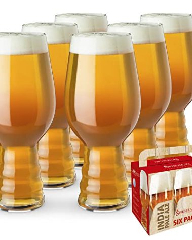 Spiegelau IPA Beer Glasses, European Made Drinking Glass for Craft Beers, Cocktails, Sodas, Iced Beverages, Smoothies, Milkshakes, Kitchen Glassware, Home Bar Accessories19.1 oz, Set of 6