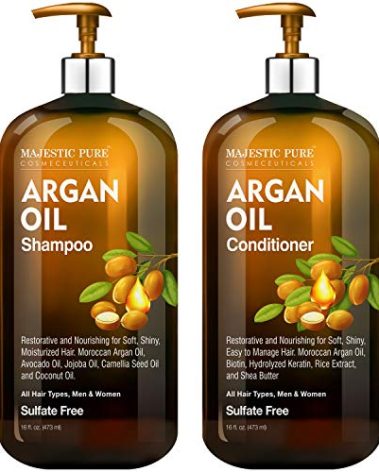 MAJESTIC PURE Argan Oil Shampoo and Conditioner Set | Nourishing & Promotes Soft and Silky Hair | Sulfate Free | For All Hair Types, Men and Women - 2 x 16 fl oz