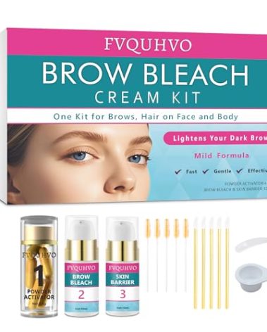 Eyebrow Bleach, Eyebrow Bleaching Kit, Brow Bleach, Brow Lightening, Gentle & Effective Bleaching Result, Eyebrow Lightener, Creates You Softer & Natural Brow Color, 5 Applications