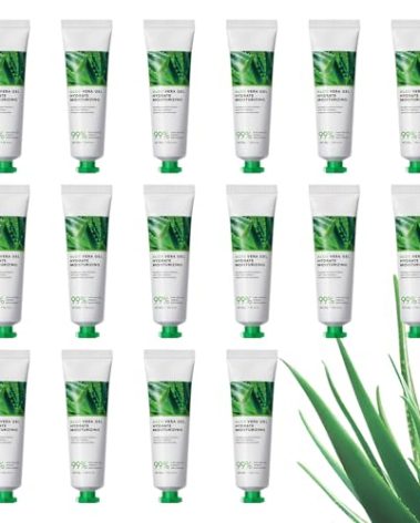 16PCS Organic Aloe Vera Gel for Face and Body,Hydrating After Sun Lotion,Moisturizing Pure Vera Moisturizer,Travel Size Gel Moisturizer,Aloe Lotion for After Sun Care and Skin Care After Hair Removal