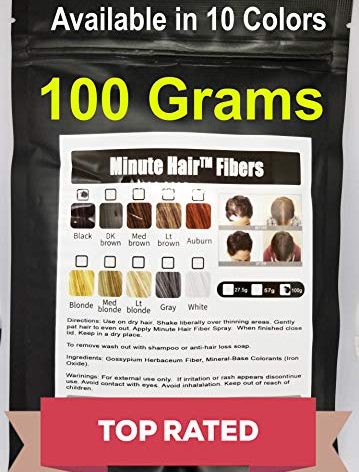 Hair Building Fibers 100 Grams (3.5 oz) Minute Hair Refill Hair Loss Concealer That You Can Use for Your Bottles From Competitors Like Toppik, Xfusion (Black)