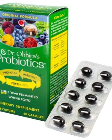 Dr. Ohhira’s Probiotics Original Formula with 3 Year Fermented Prebiotics, Live Active Probiotics and The only Product with Postbiotic Metabolites, 60 Capsules