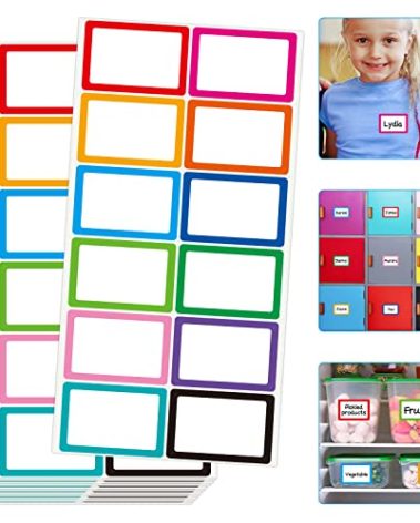 540 Pcs 12 Colors Name Tags Stickers, 2"x3"Plain Name Tag Labels Colored Blank Name Stickers for School Office Home Clothes and Mailing
