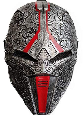 ZMJ Sith Acolyte Helmet The Old Revan Mask Latex Cosplay Accessories Props Halloween Red