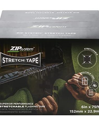 ZIP System Huber Stretch Tape | Self-Adhesive Flexible Flashing for Doors-Windows (6" x 75')