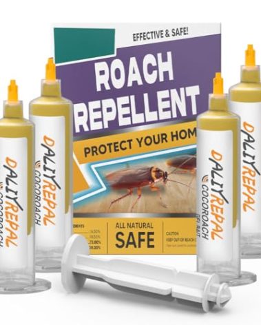 Roach Repellent for Indoor Use, Cockroach Repellent for Kitchen, Bathroom & Cabinets – Roach Deterrent for House, Get Rid of Roaches – 4 Pack
