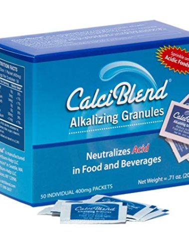 CalciBlend Alkalizing Granules 50 Pack Box - Food & Beverage Acid Reducer - Promotes Digestive and Urinary Tract Health, Restores Electrolytes, Aids pH Balance - All-Natural, Sugar & Calorie Free