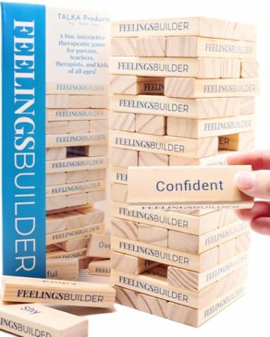 Feelings Builder - Therapy Games for Kids & Teens, Therapist Office Must Haves, Anger Management Toys, CBT Game for Kids, Teens, and Adults, Therapy Tools, Mental Health Games, ADHD Tools