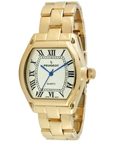 Peugeot Women's Tank Dress Watch with Bracelet & Roman Numeral Dial