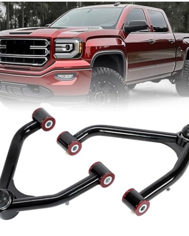 KUAFU Front Upper 2''-4" Lift Control Arm Compatible with 2014-2020 GMC Sierra 1500, Yukon; 2014-2020 Chevy Silverado 1500, Suburban, Tahoe, Escalad Steel Powder Coated Black