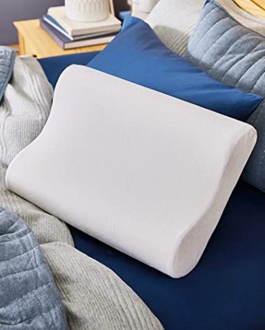 Sleep Innovations Memory Foam Contour Pillow, Standard Size, Head, Neck, and Shoulder Alignment, Side and Back Sleepers, Medium Support